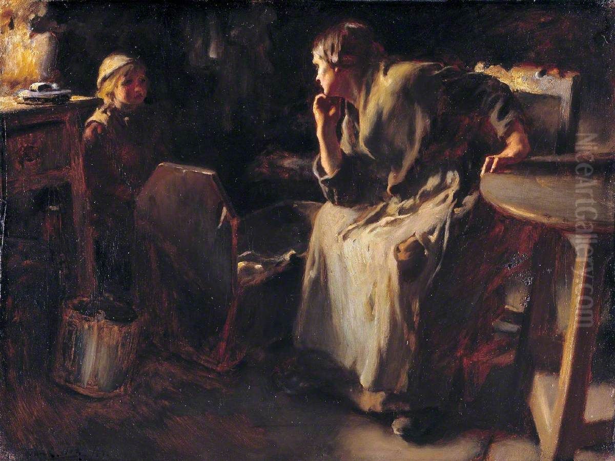 Hush! Oil Painting by Francis Montague Holl