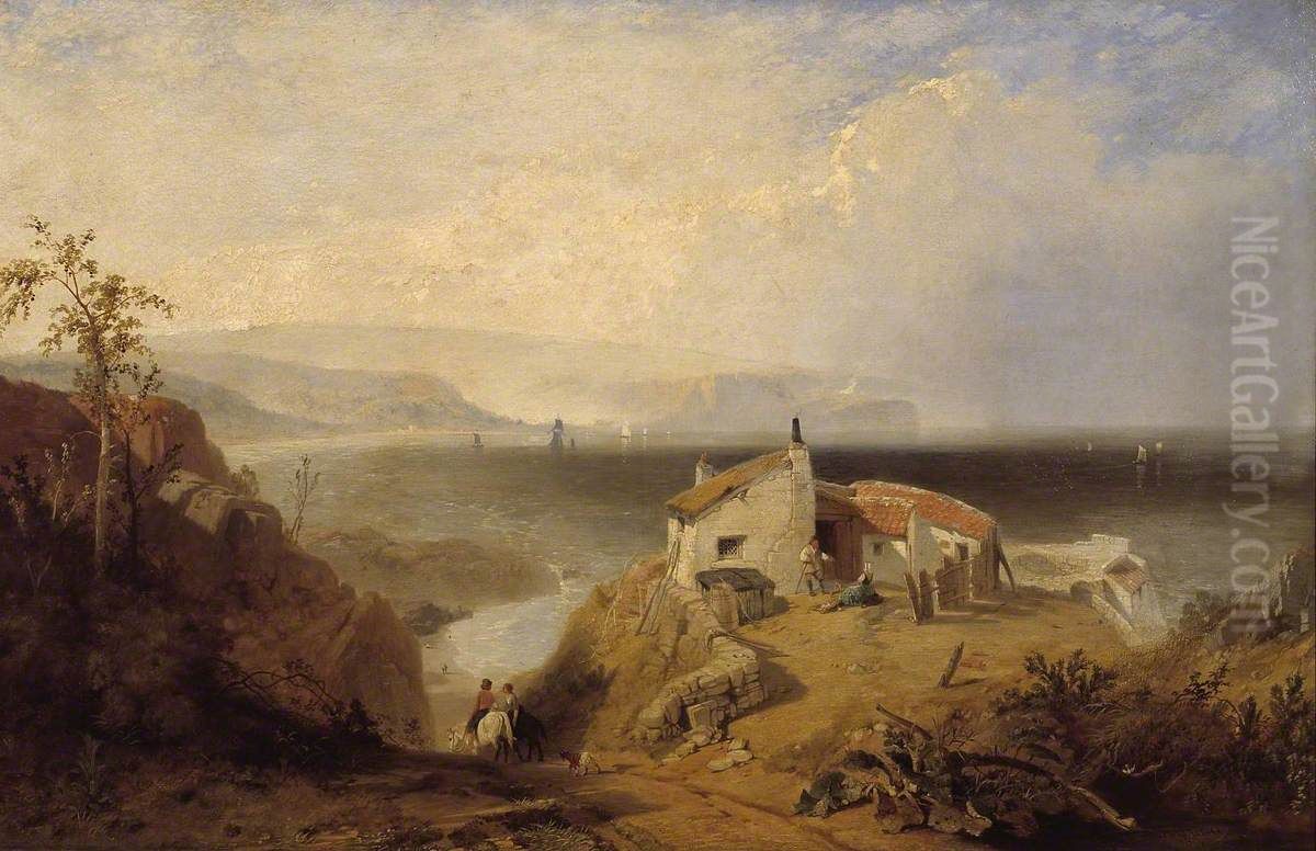 The Mulgrave Alum Works at Sandsend, Yorkshire Coast Oil Painting by James Baker Pyne