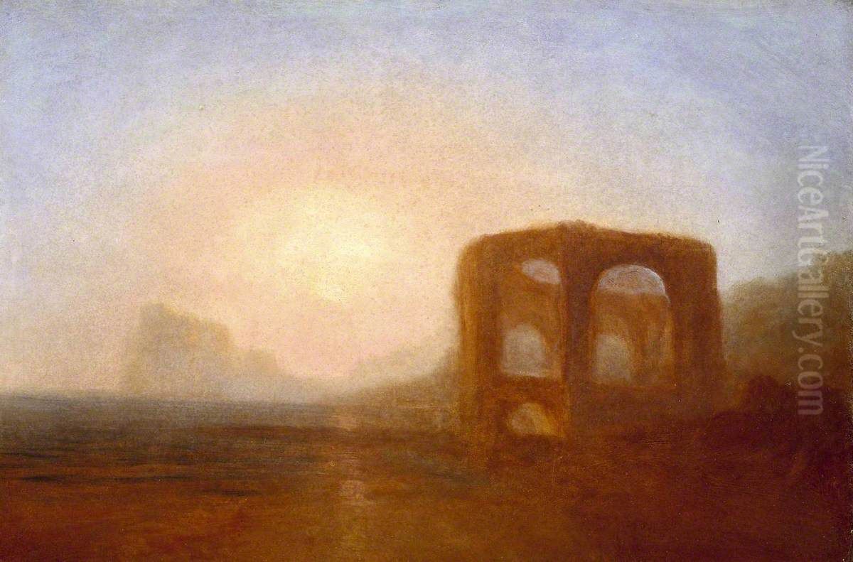 Seacoast with Ruin, probably the Bay of Baiae Oil Painting by J. M. W. Turner