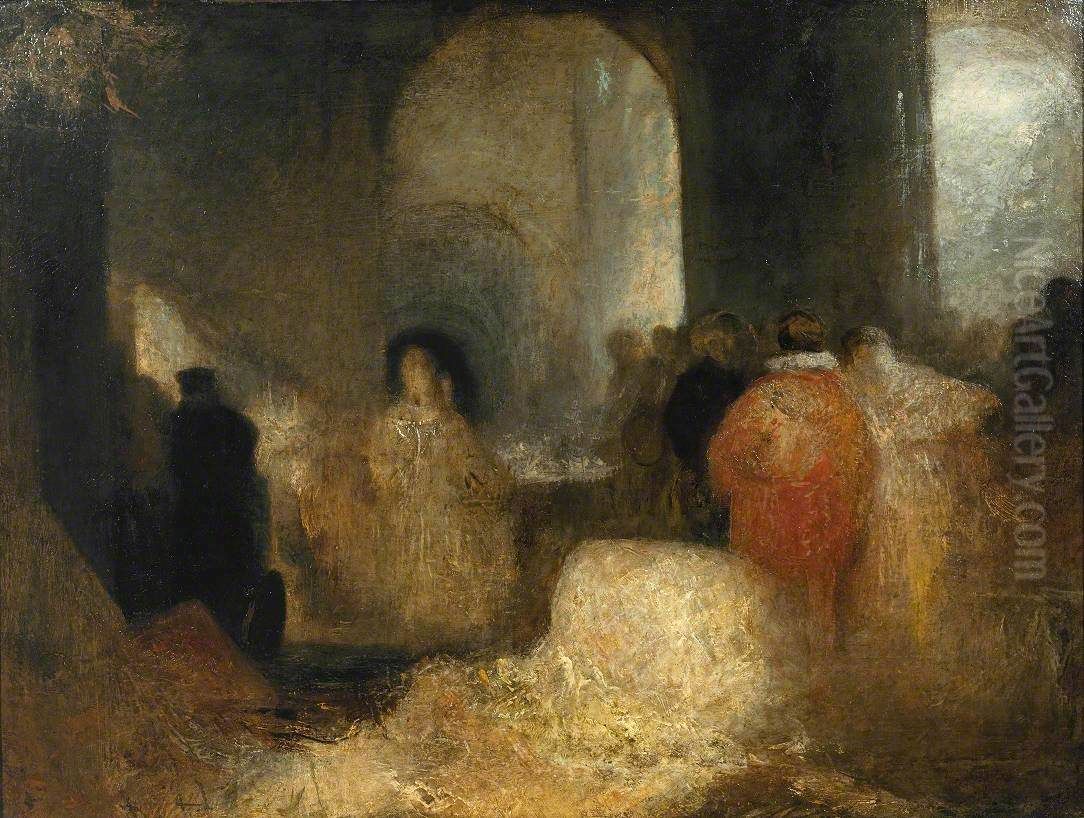 Dinner in a Great Room with Figures in Costume Oil Painting by J. M. W. Turner