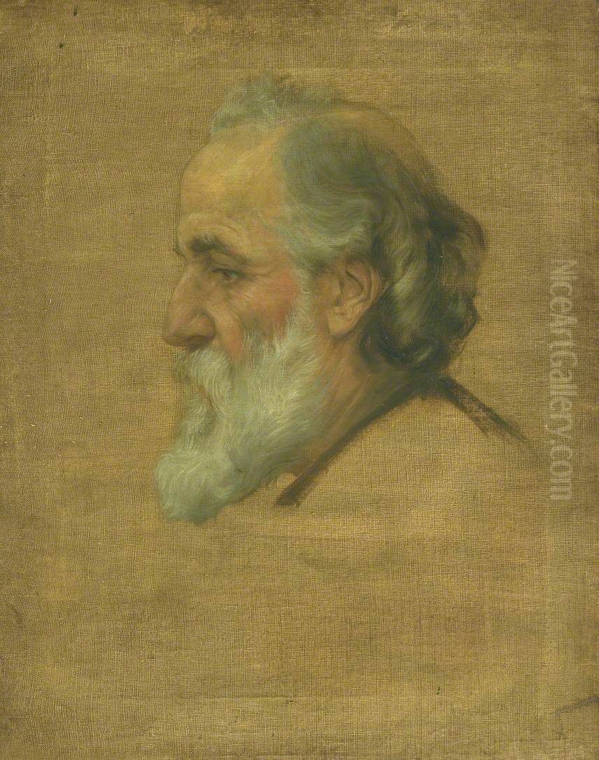 Sketch of Alphonse Legros Oil Painting by Charles Holroyd