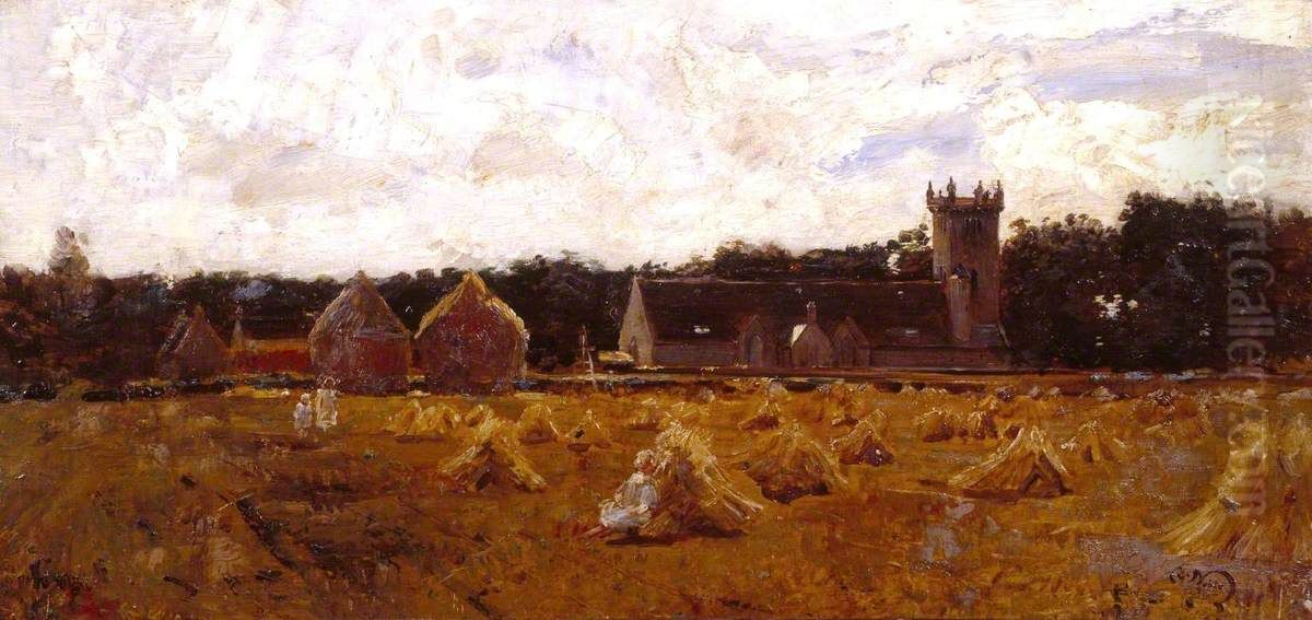 Dirleton Church, East Lothian Oil Painting by Robert Noble