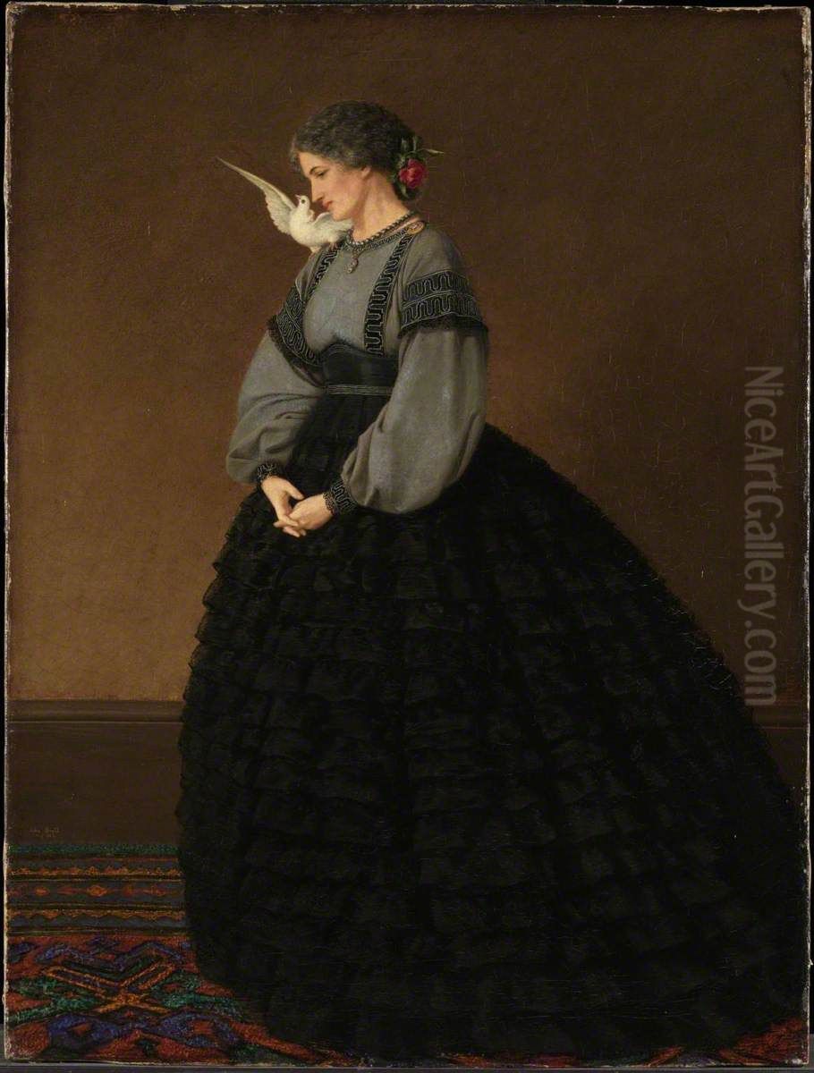 Madame Loeser Oil Painting by John Brett
