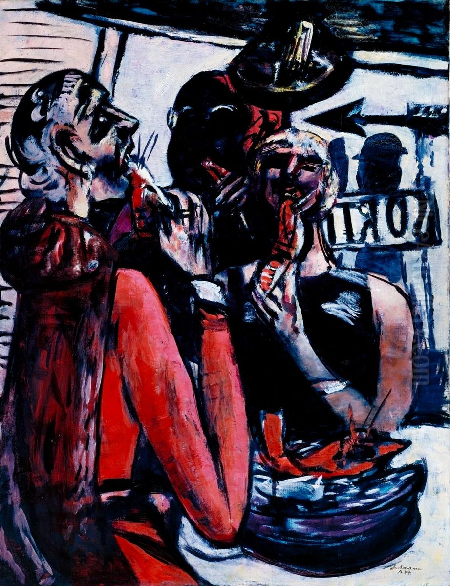 Prunier Oil Painting by Max Beckmann