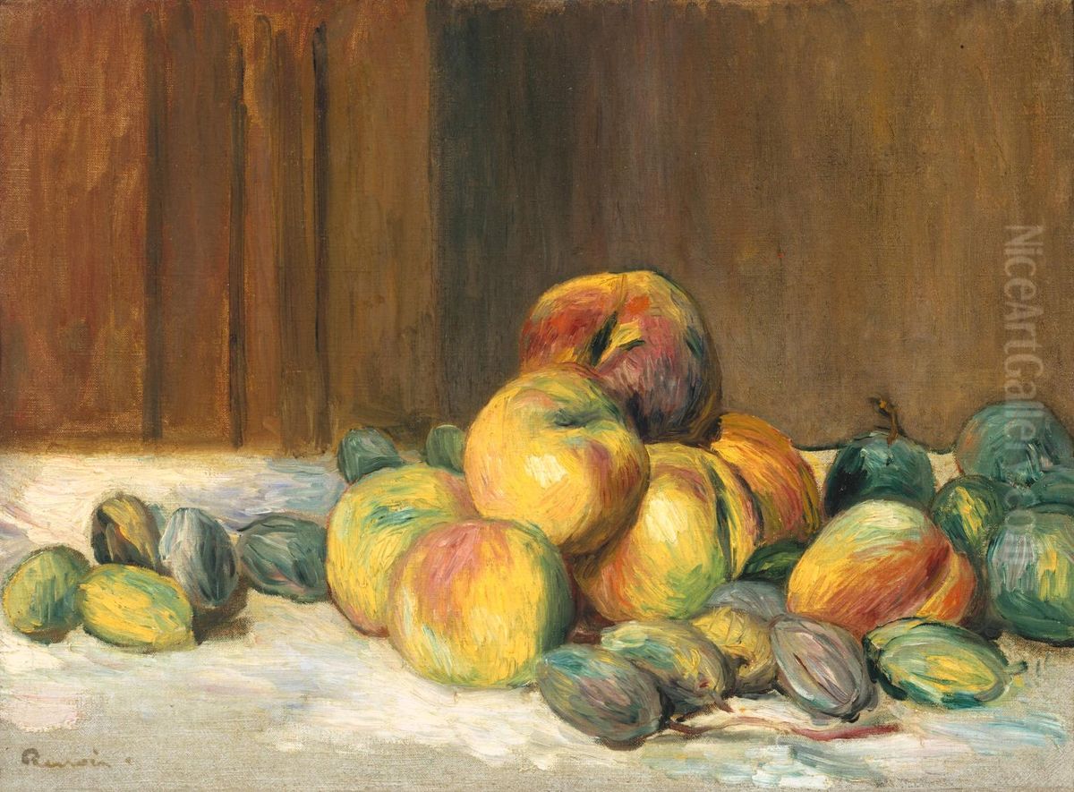 Peaches and Almonds Oil Painting by Pierre Auguste Renoir