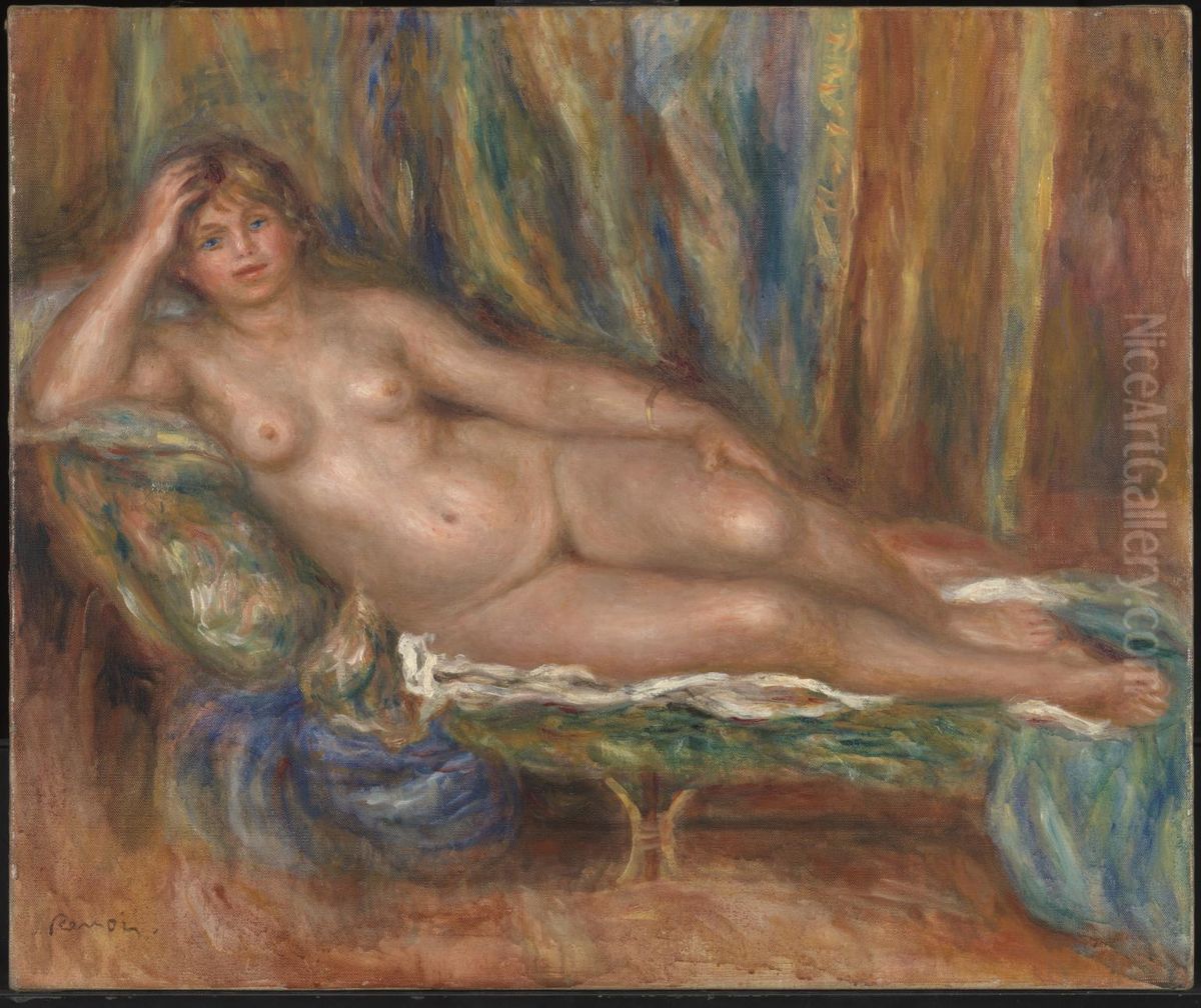 Nude on a Couch Oil Painting by Pierre Auguste Renoir