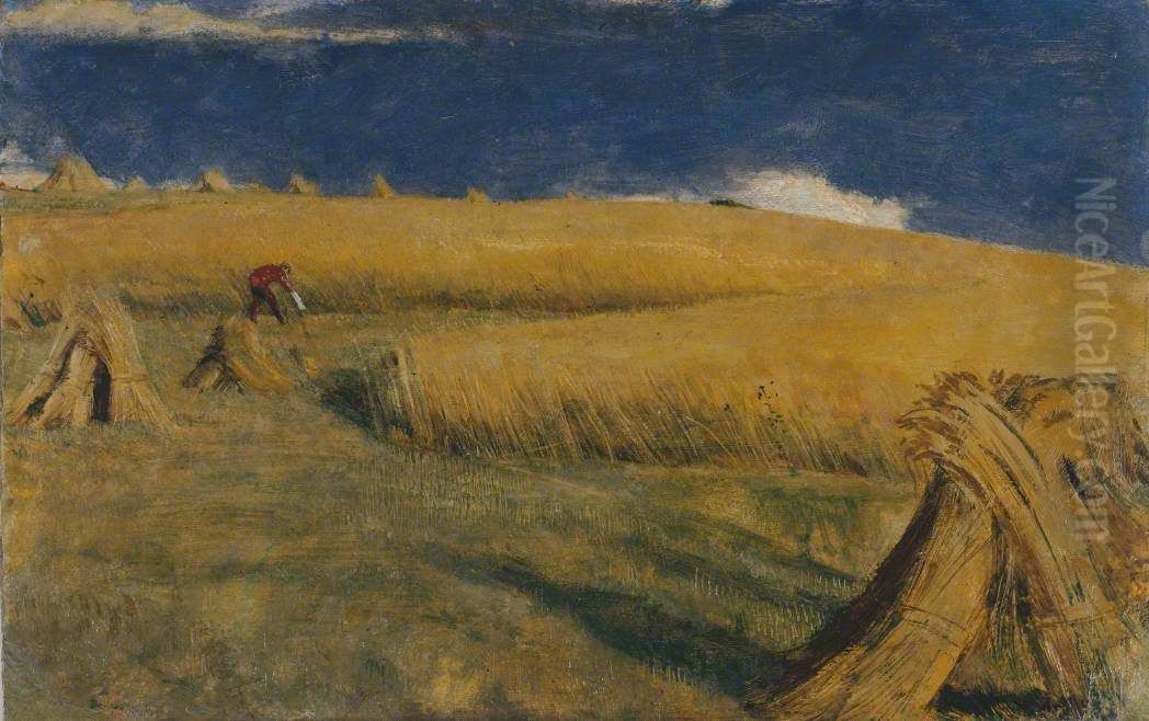 Cornfield at Ewell Oil Painting by William Holman Hunt