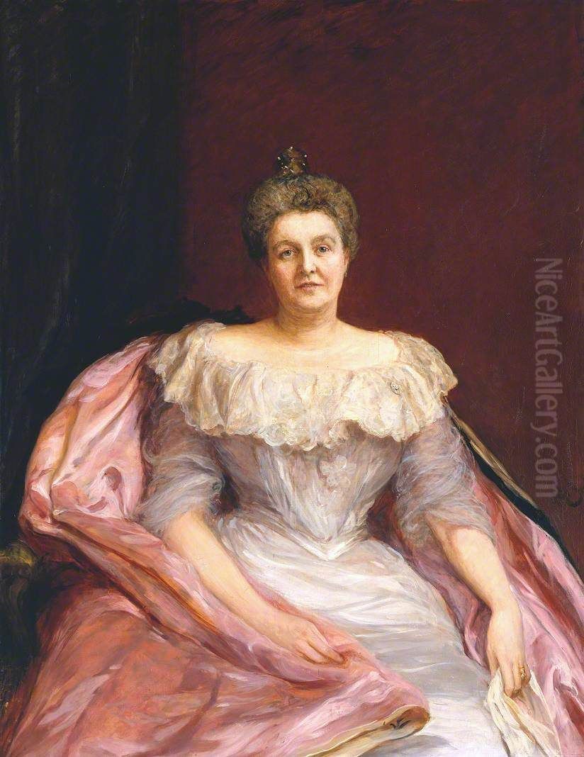 Portrait of Lady Tate Oil Painting by Hubert von Herkomer