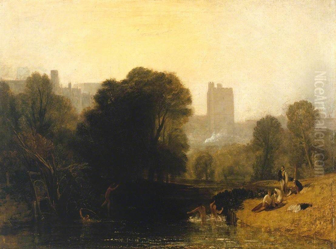 Near the Thames' Lock, Windsor Oil Painting by J. M. W. Turner