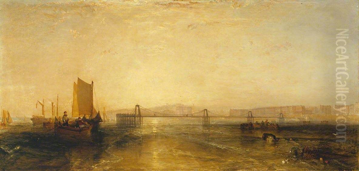 Brighton from the Sea Oil Painting by J. M. W. Turner