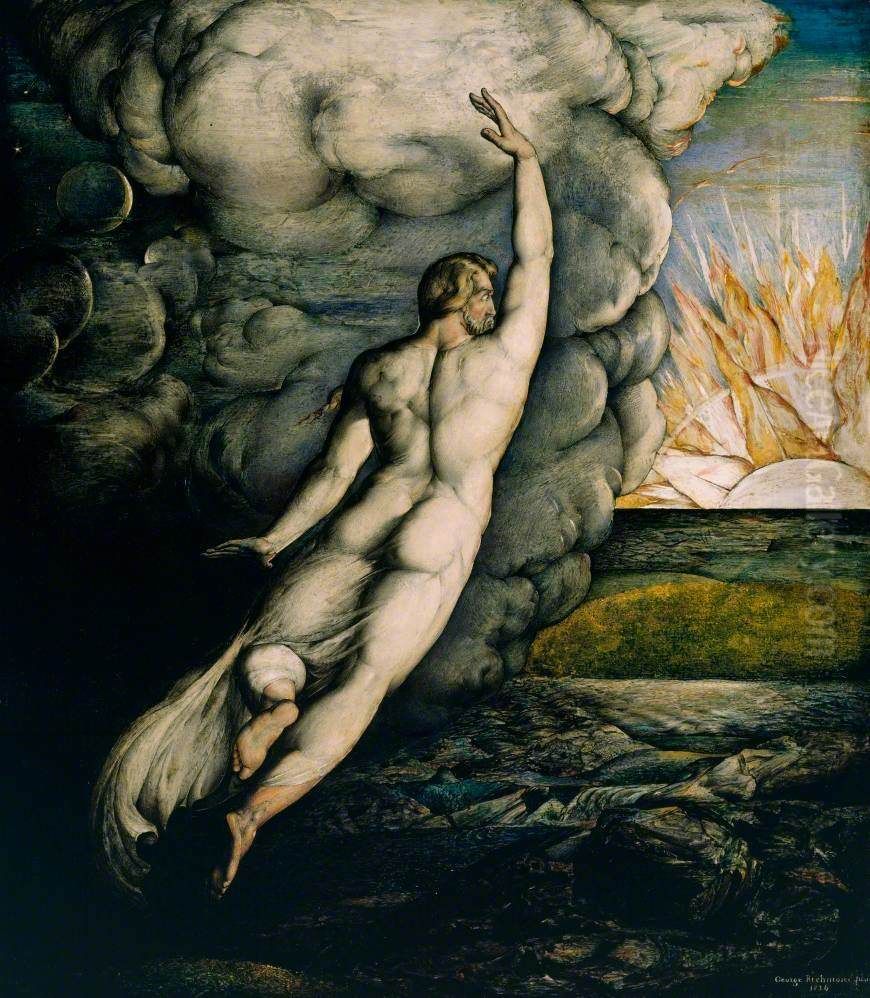 The Creation of Light Oil Painting by George Richmond