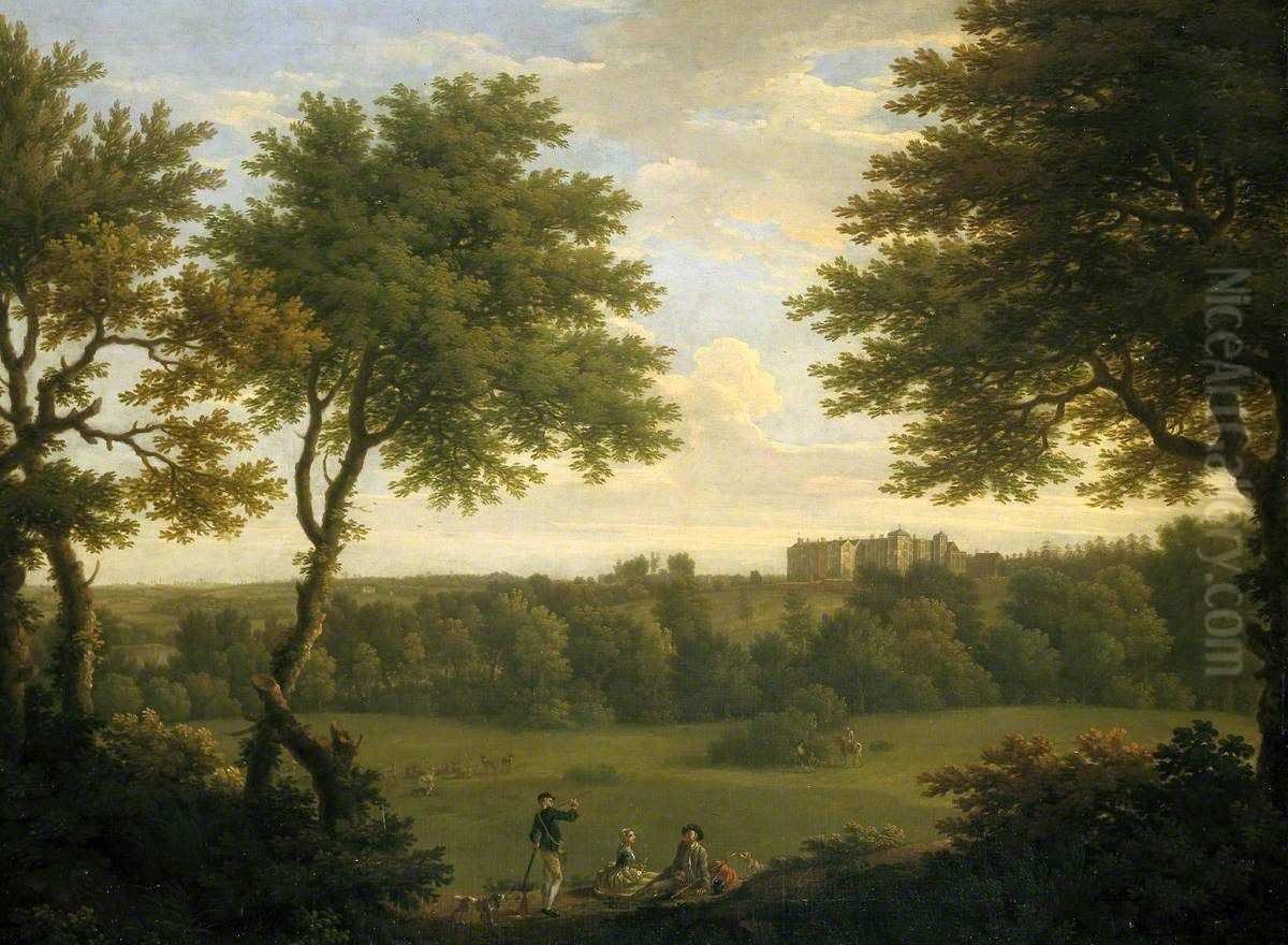 View of Copped Hall in Essex, from the Park Oil Painting by Francis Hayman