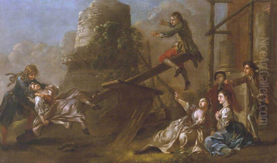 See-Saw Oil Painting by Francis Hayman