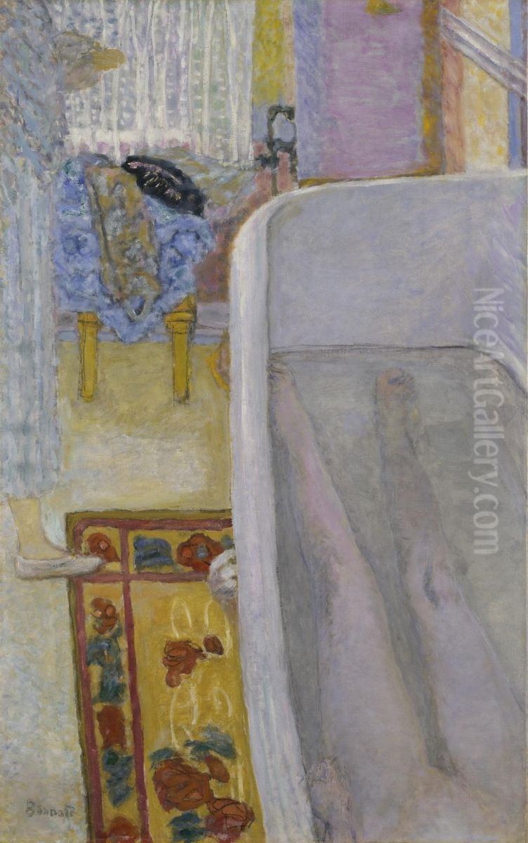 Nude in the Bath Oil Painting by Pierre Bonnard