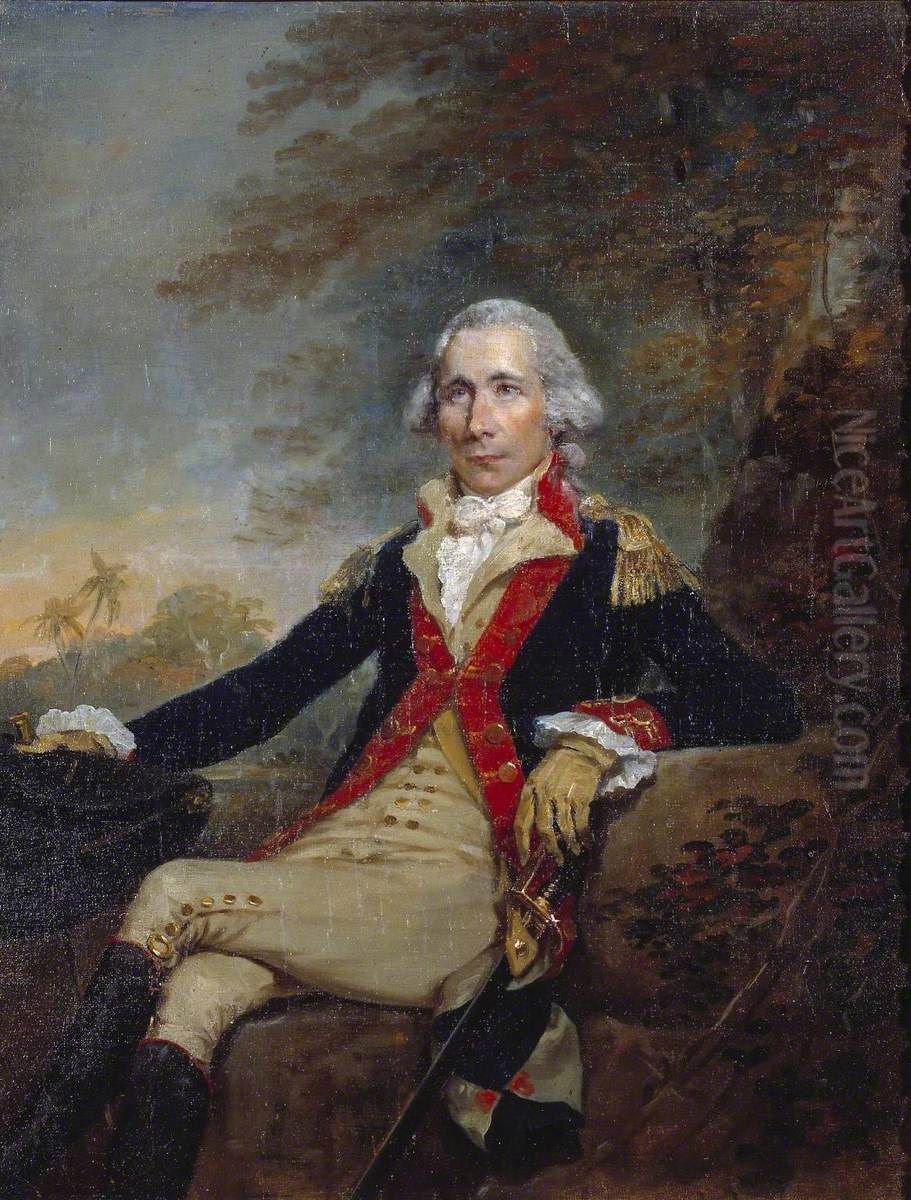 Colonel Woodburn of the Bengal Artillery Oil Painting by George Chinnery