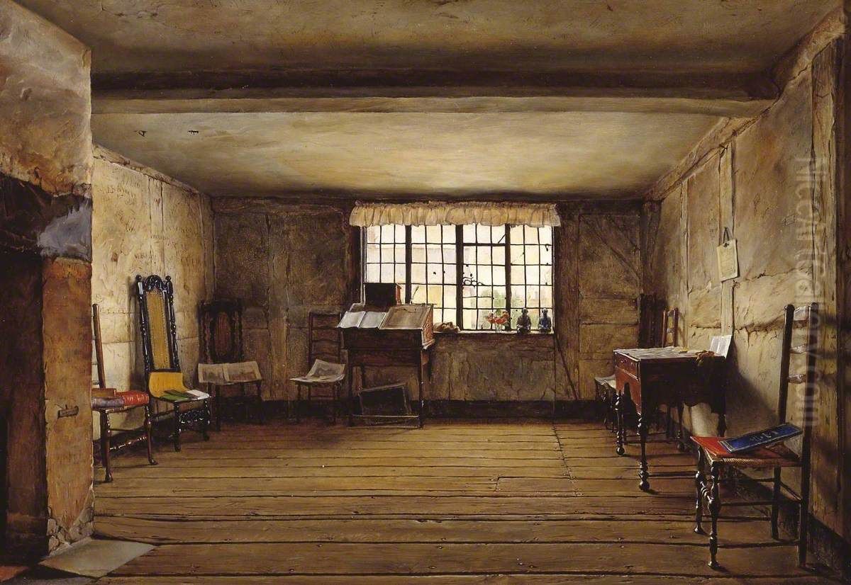 The Room in Which Shakespeare Was Born Oil Painting by Henry Wallis