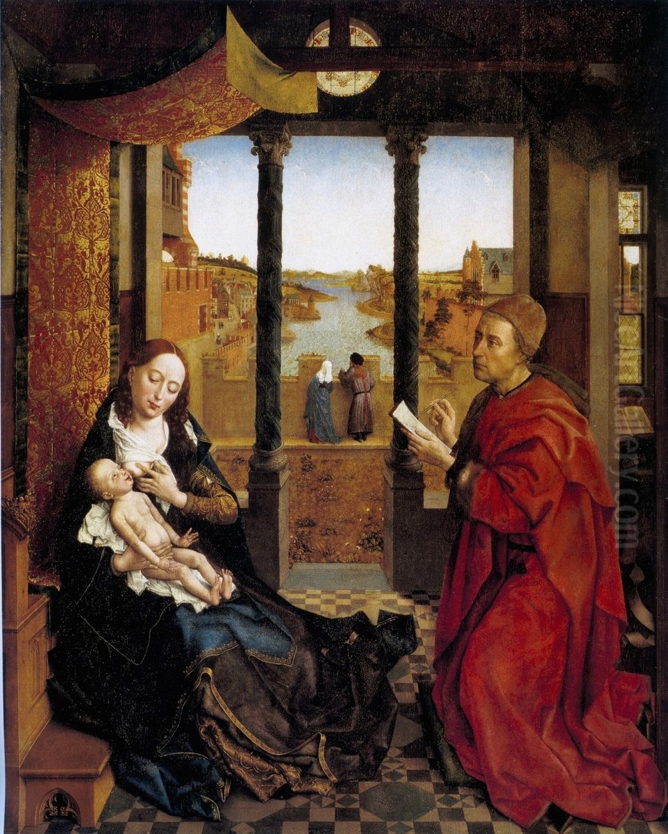 Saint Luke Drawing the Virgin Oil Painting by Rogier van der Weyden