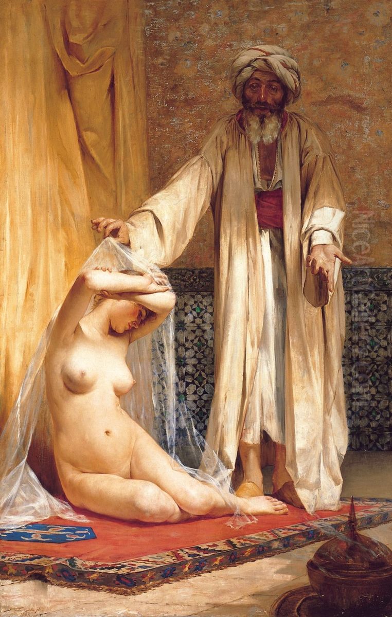 La perla del mercader Oil Painting by Alfredo Valenzuela Puelma