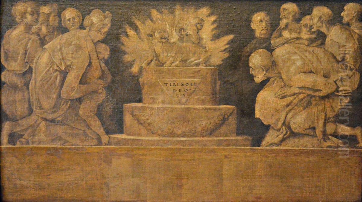 Scene of sacrifice Oil Painting by Pontormo