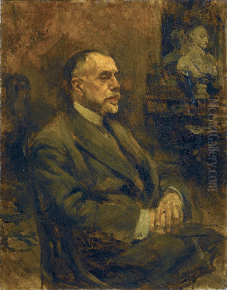Portrait of Manuel Teixeira Gomes Oil Painting by Columbano Bordalo Pinheiro