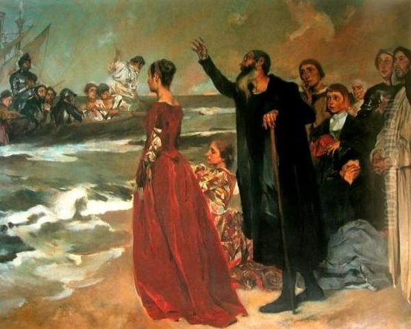 Velho do Restelo Oil Painting by Columbano Bordalo Pinheiro