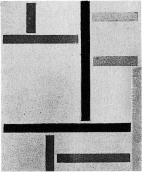 Composition Paris(1936). Oil Painting by Theo van Doesburg