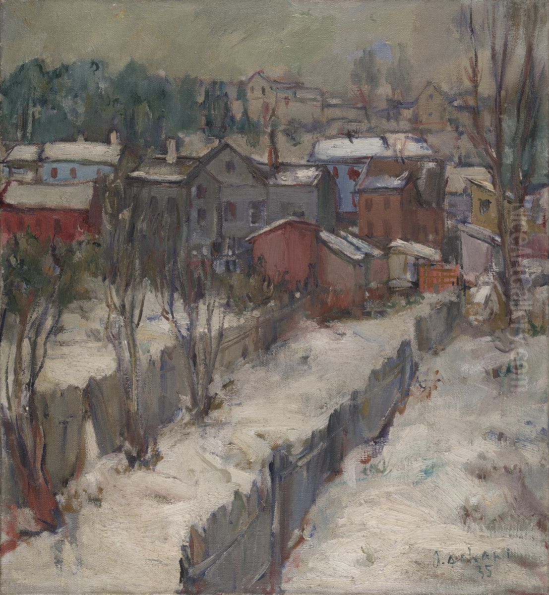 In the suburb of Tartu Oil Painting by Andrus Johani