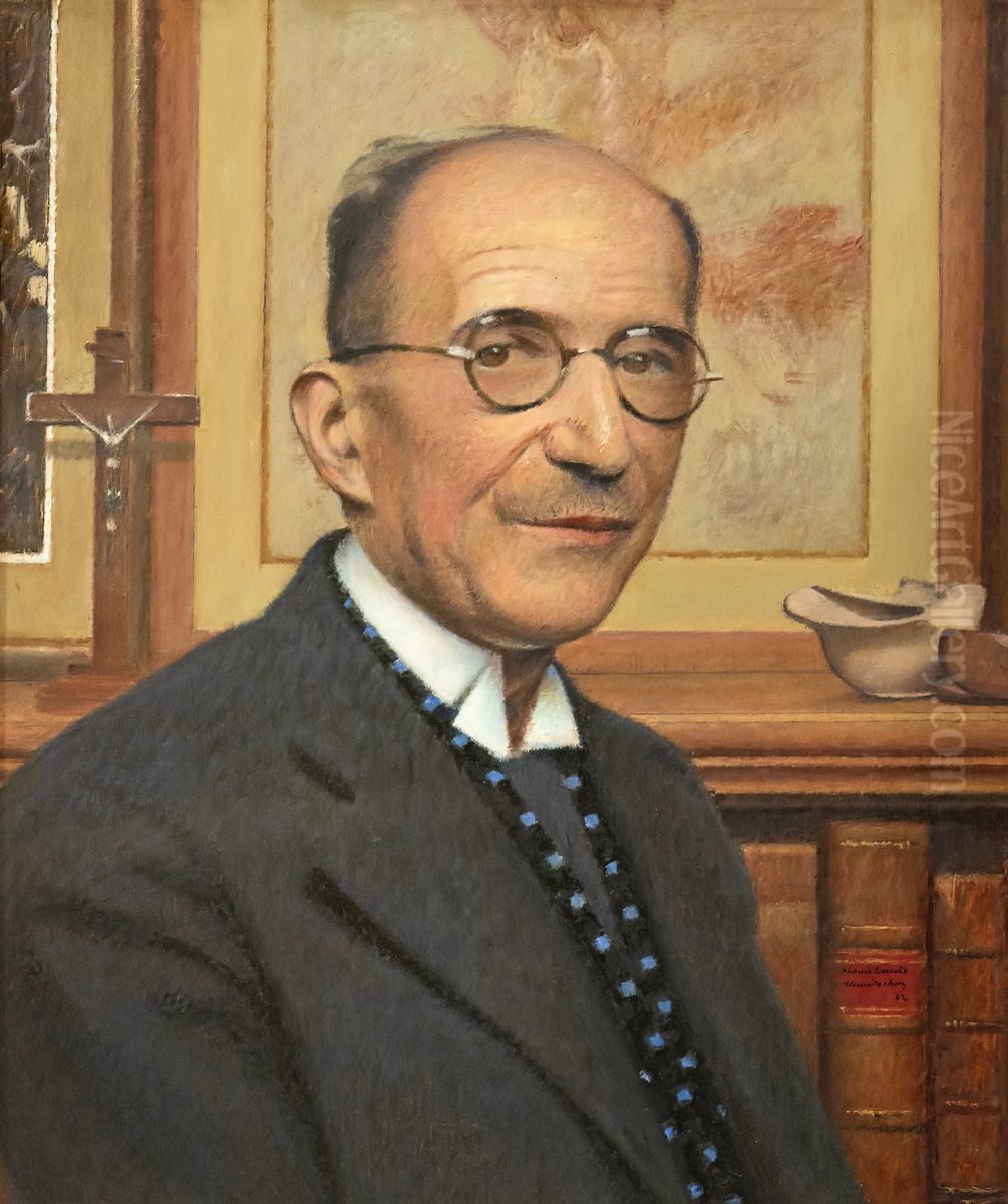 Portrait de Louis Lacroix Oil Painting by Henri Rachou