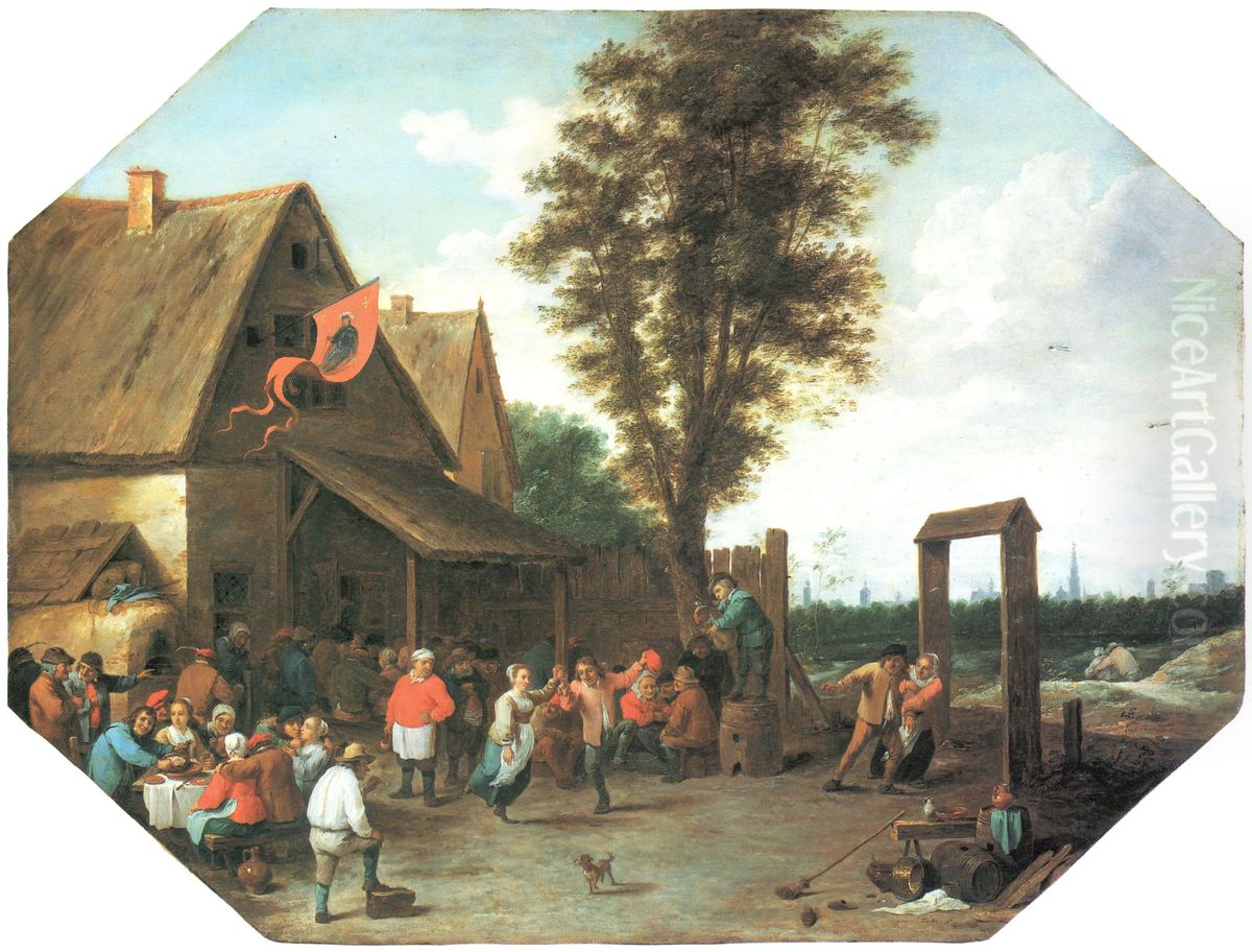 St George Day Village Festival Oil Painting by David Teniers the Younger