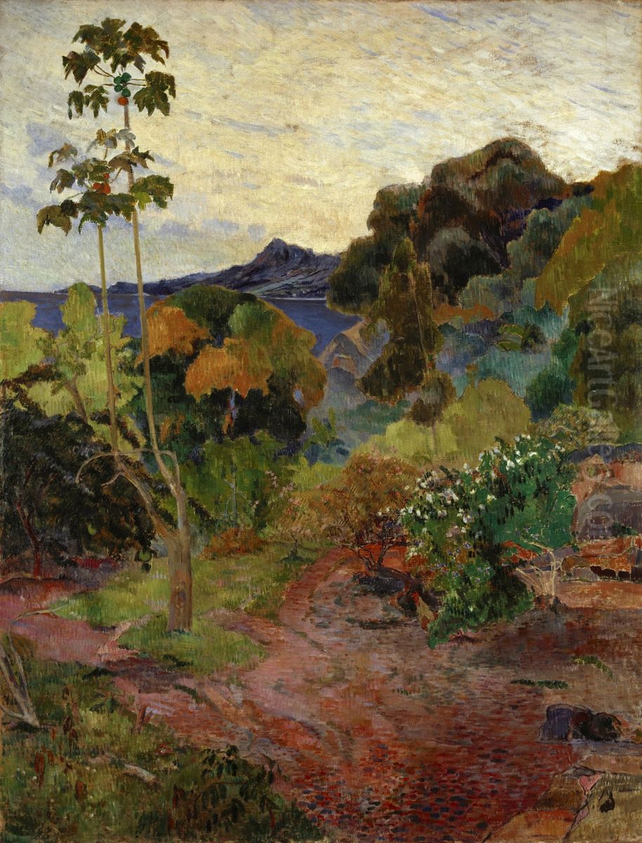 Martinique Landscape Oil Painting by Paul Gauguin