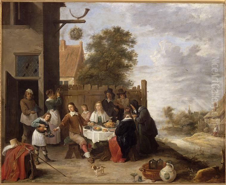 Le festin de l'enfant prodigue Oil Painting by David Teniers the Younger