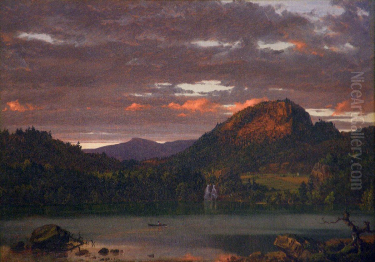 Mountain Landscape Oil Painting by Frederic Edwin Church