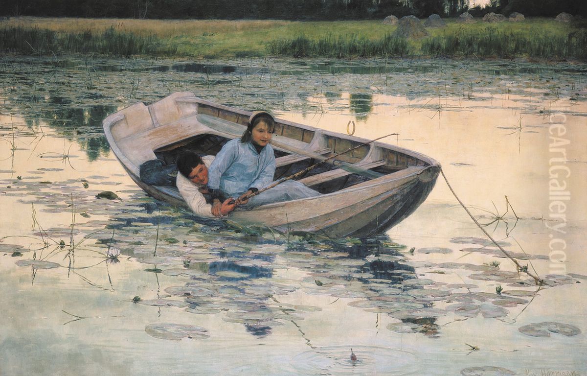 The Amateurs Oil Painting by Thomas Alexander Harrison