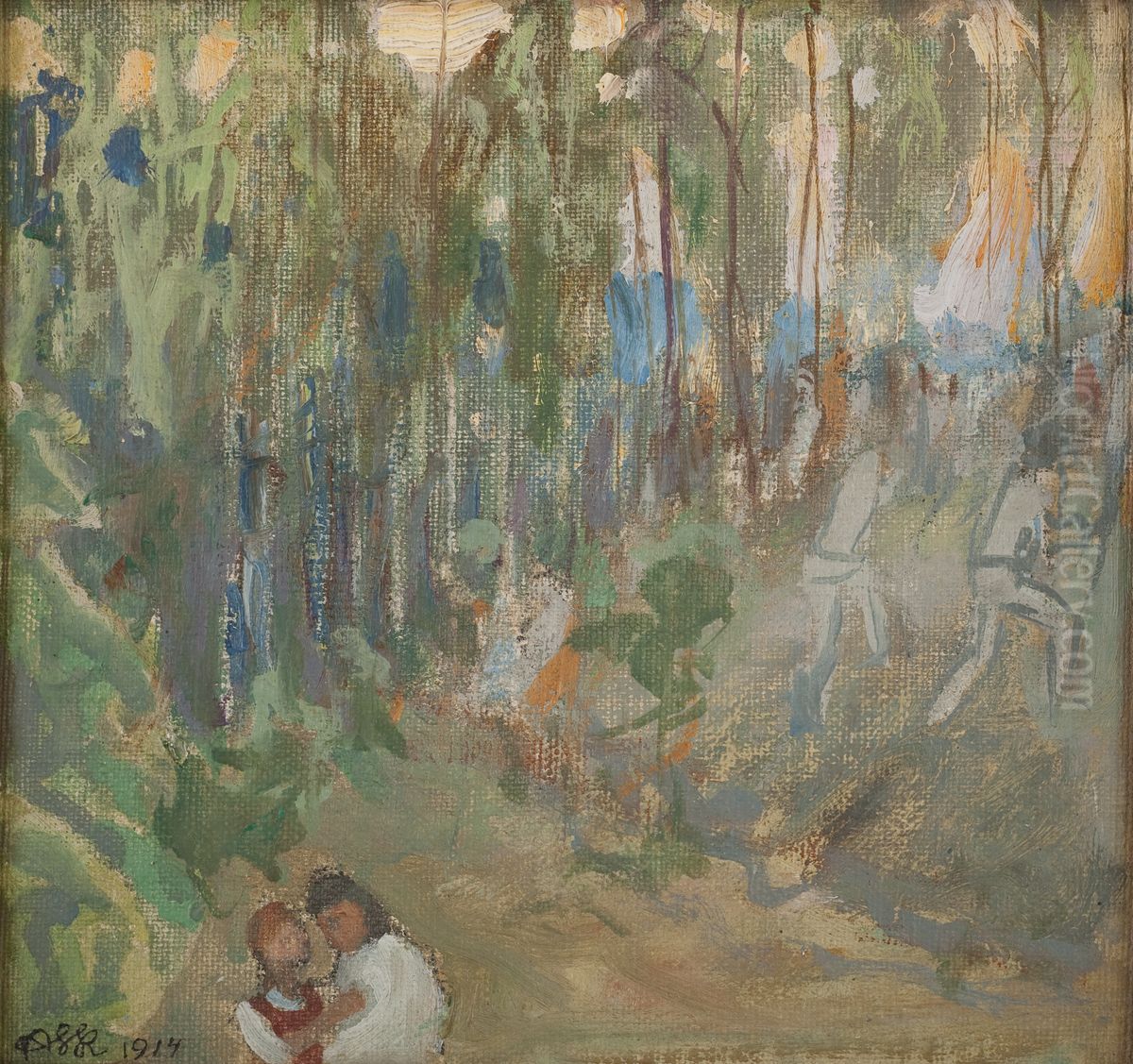 Vainovalkeat Oil Painting by Akseli Valdemar Gallen-Kallela