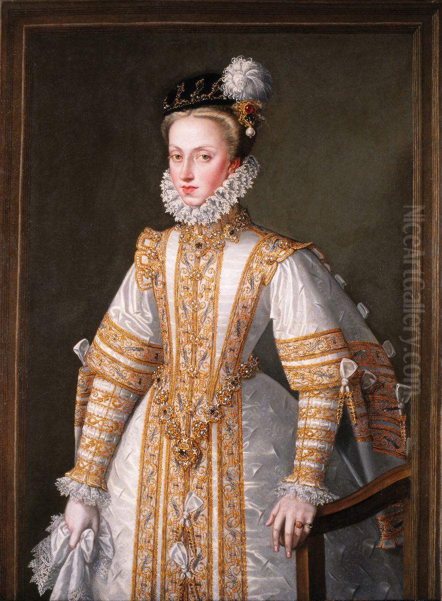 Ana de Austria, reina consorte de Espana Oil Painting by Alonso Sanchez Coello