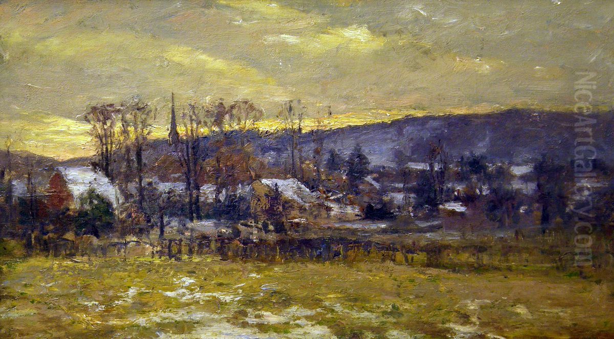 Brookville Oil Painting by Theodore Clement Steele