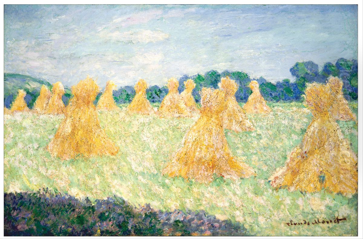 The Young Ladies of Giverny, Sun Effect Oil Painting by Claude Oscar Monet