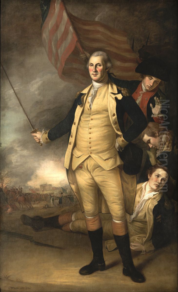George Washington at the Battle of Princeton Oil Painting by Charles Willson Peale