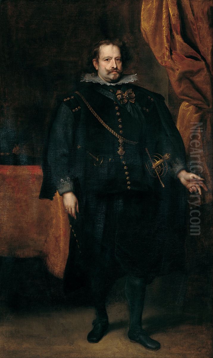 Diego de Mexia, Marquess of Leganes Oil Painting by Sir Anthony Van Dyck