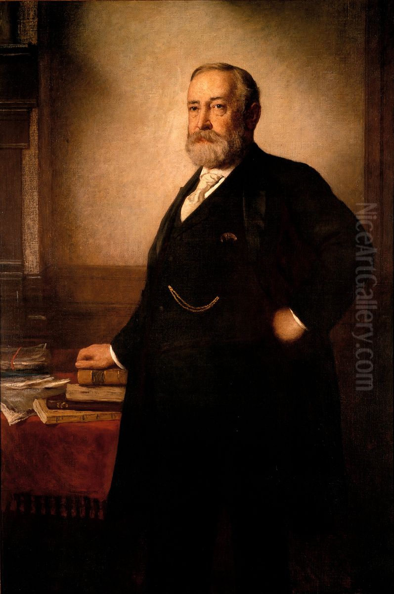 Benjamin Harrison Oil Painting by Eastman Johnson