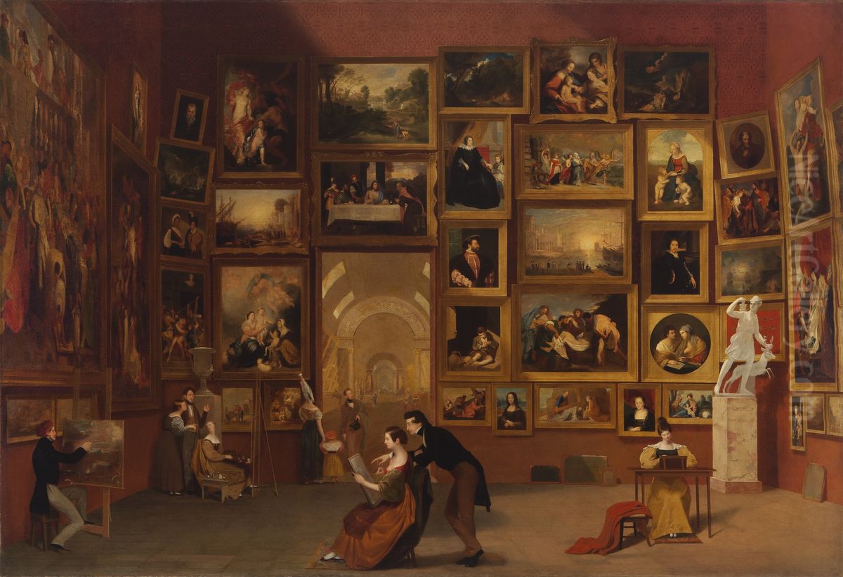 Gallery of the Louvre Oil Painting by Samuel Finley Breese Morse