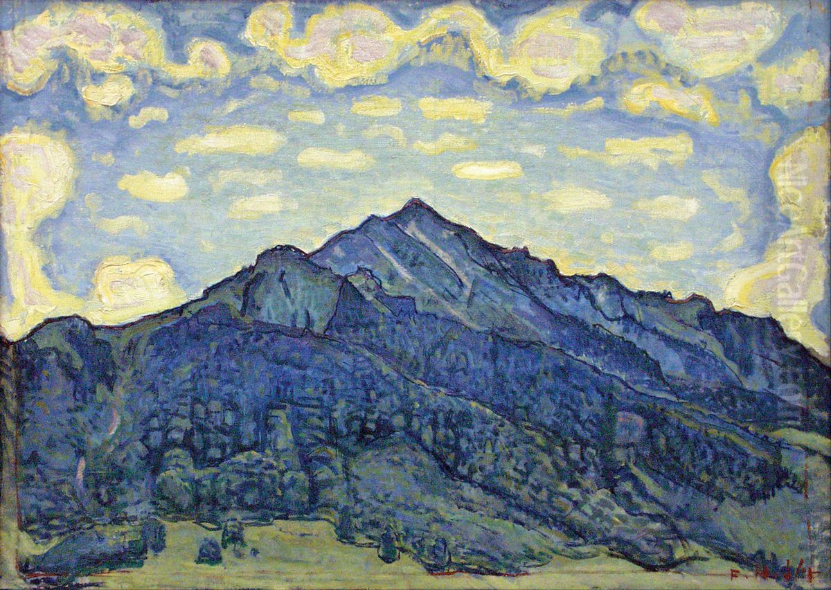 Landscape of the Swiss Alps Oil Painting by Ferdinand Hodler