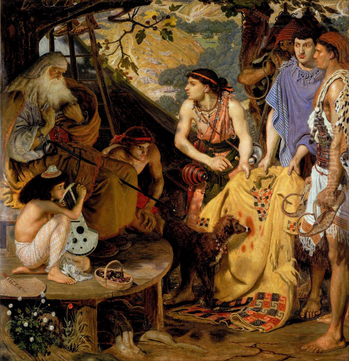 The Coat of Many Colours Oil Painting by Ford Madox Brown