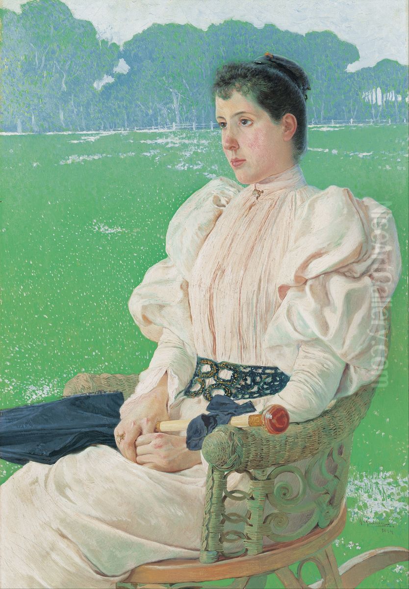 Portrait of a Lady Oil Painting by Anselmo Guinea