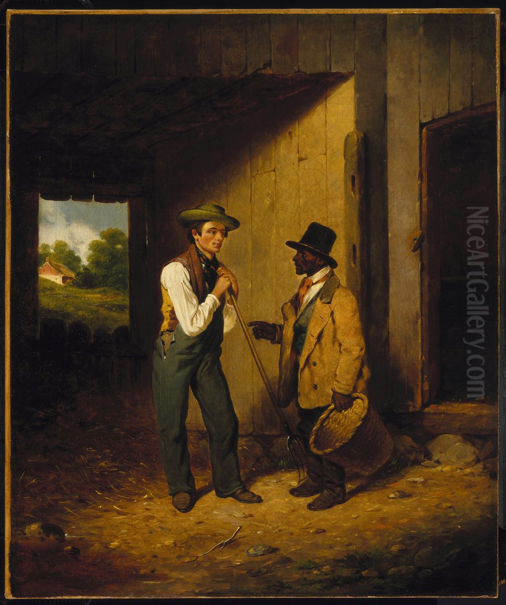 All Talk and No Work Oil Painting by Francis William Edmonds