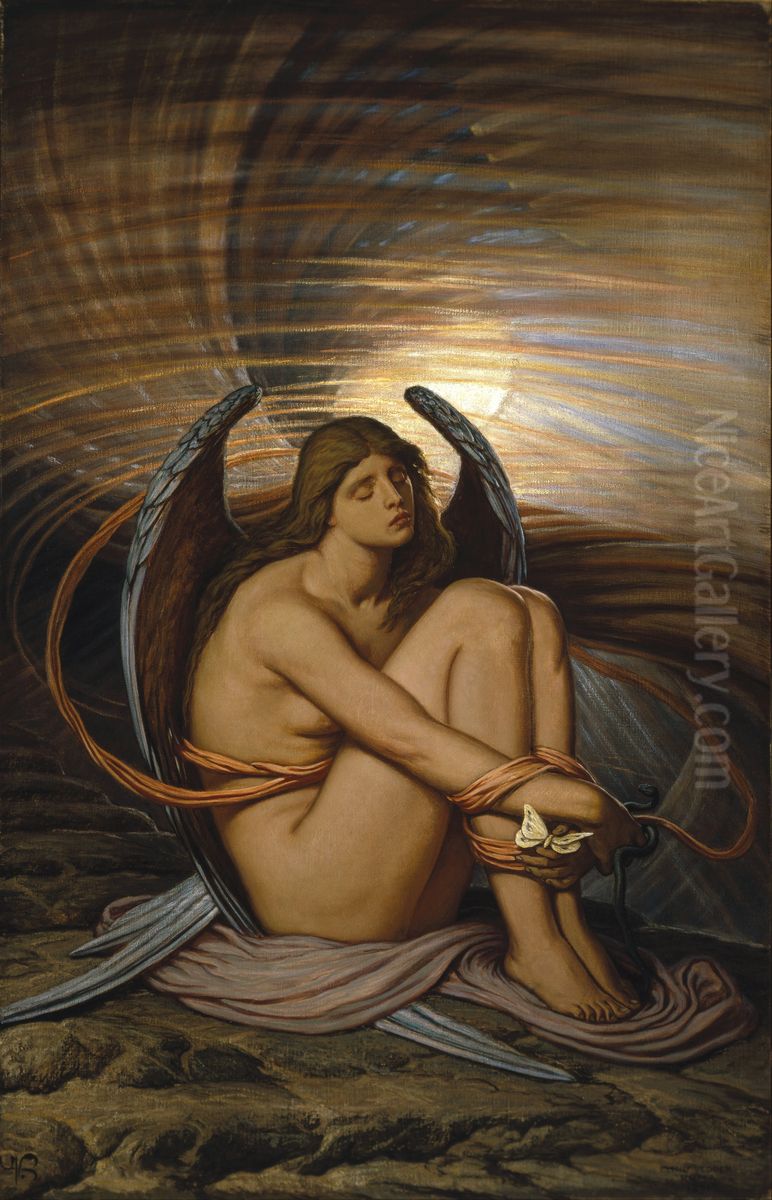 Soul in Bondage Oil Painting by Elihu Vedder