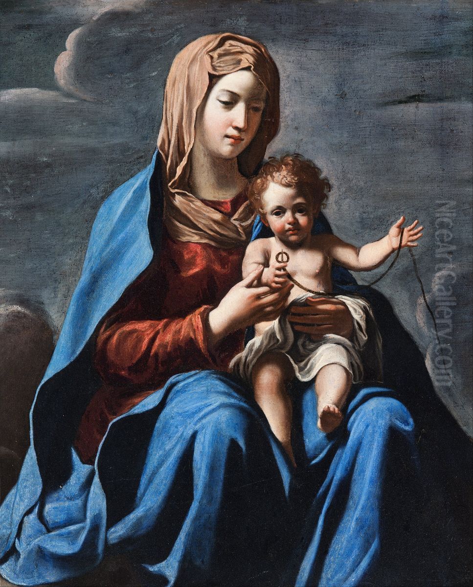 Madonna and Child Oil Painting by Francesco Cozza