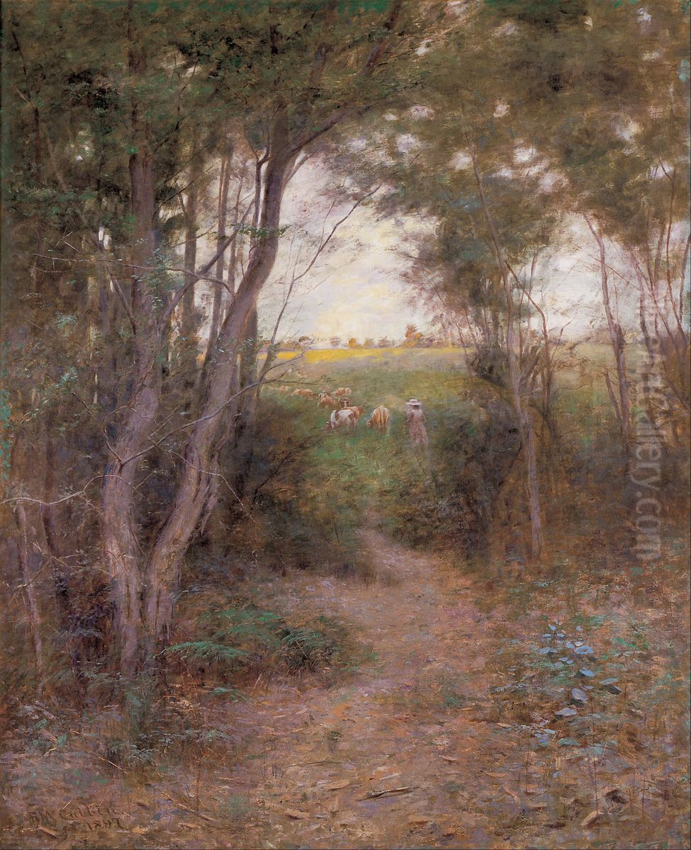 A ti-tree glade Oil Painting by Frederick McCubbin