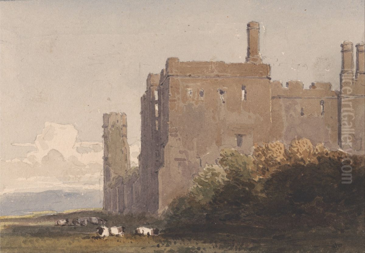 Battle Abbey, Sussex Oil Painting by David Cox