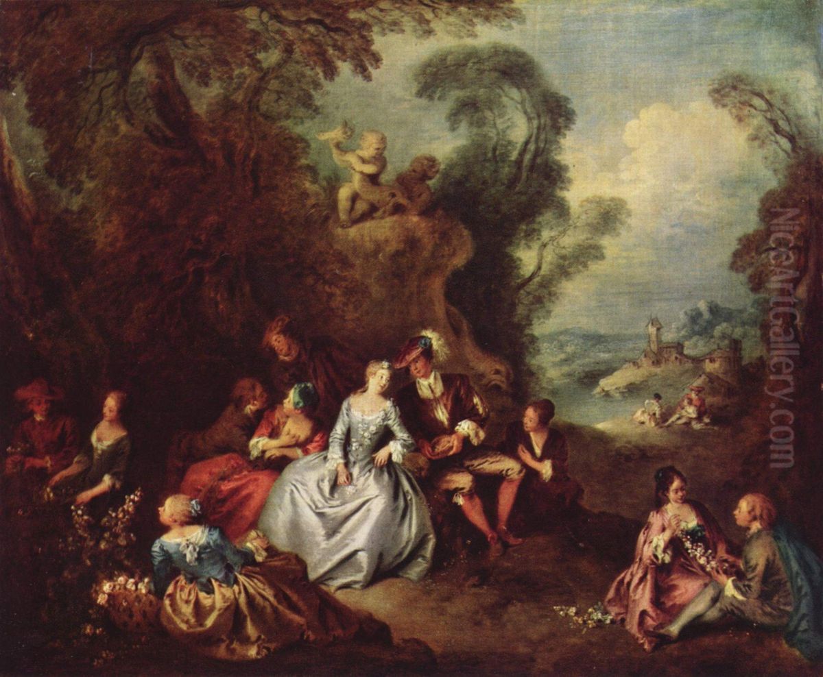 Die Freuden des Landlebens Oil Painting by Jean-Baptiste Pater